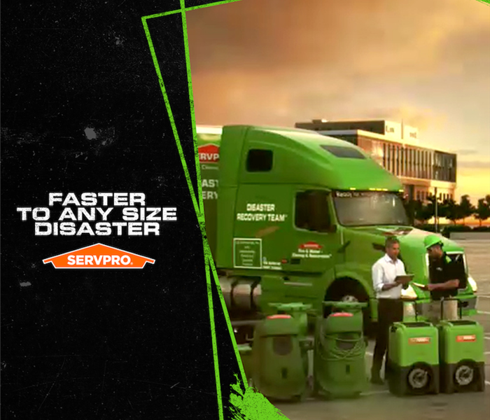SERVPRO faster to any size disaster sign